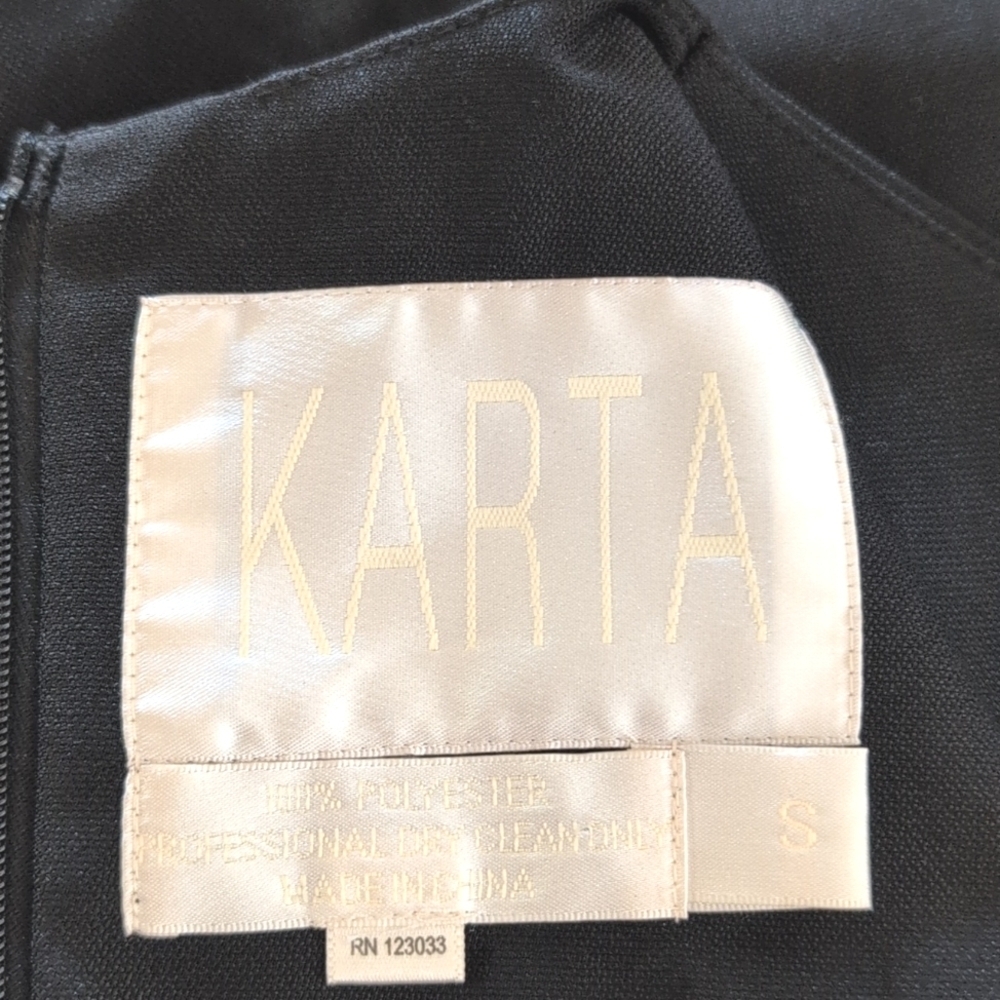 KARTA Rhinestone/Jeweled Waist Little Black‎ Dress Size Small - Picture 5 of 6